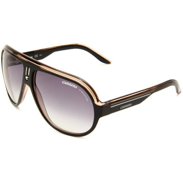 Carrera Speedway/S Navigator Sunglasses,Black, White & Brown Frame/Grey  Gradient Lens,One Size 