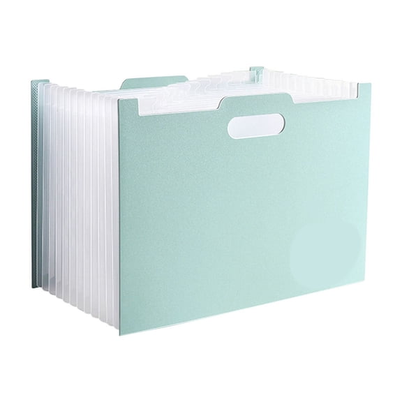 Dvjoy File Organizer Box Cabinet Letter Folder Storage Portable, Bins Lids Office Decor Home Document Accordion Handle