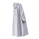 thumbnail image 2 of Poncho impermeable para motocicleta, cortavientos largo con capucha, chaqueta impermeable Gris XXL, 2 of 8