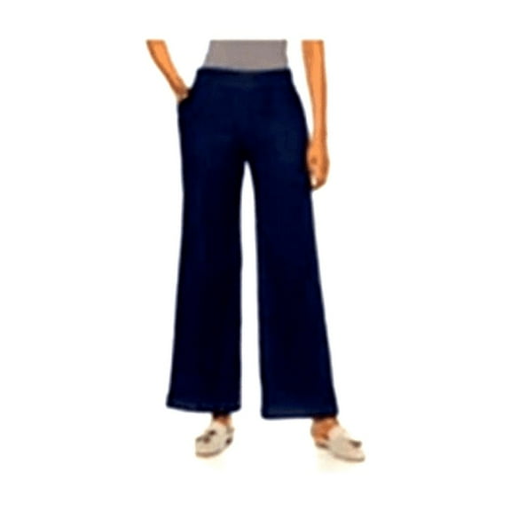 Wendy Williams Wide Leg Indigo Pants , Navy , S