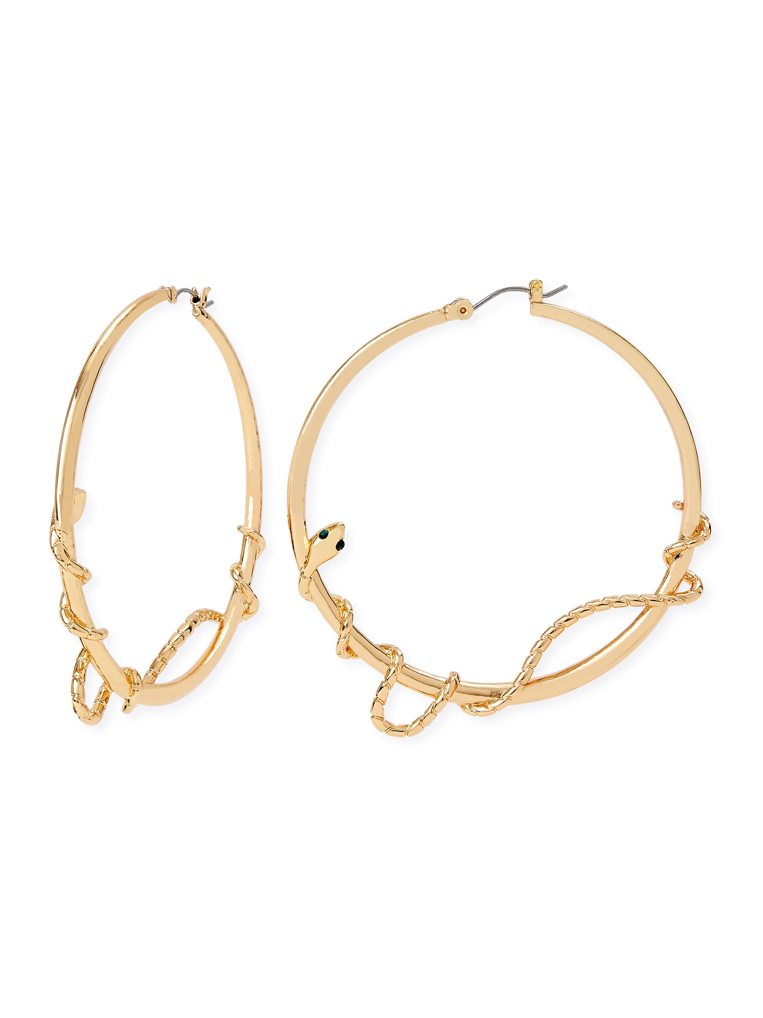 Sofia Jewelry by Sofia Vergara Women’s Faux Snake Hoop Earrings