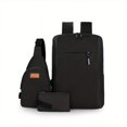 thumbnail image 3 of 3PCS College Student School Bag Large Capacity Men Laptop Backpack Multi Functional Computer Bag, 3 of 5
