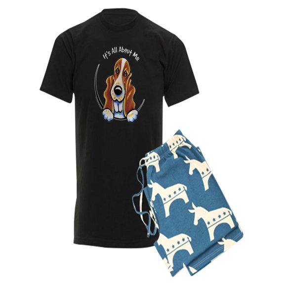 CafePress - Basset Hound IAAM Pajamas - Men's Dark Pajamas