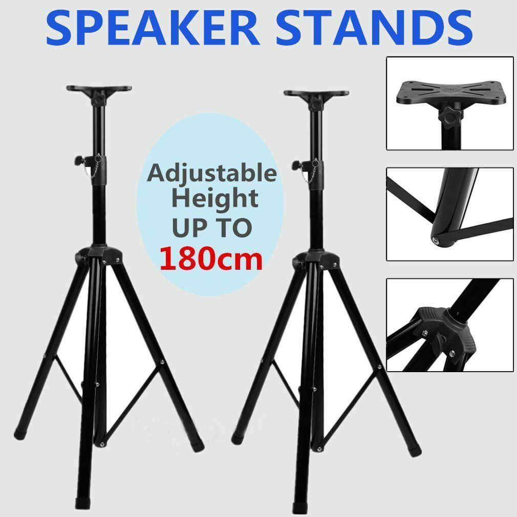 2pc Portable Tripod PoleMount DJ PA Speaker Stands Adjustable Height W