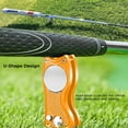 thumbnail image 6 of Golf Divot Tool with Magnetic Ball Marker, Divot Repair Tool, Foldable Fork - Fix Divots, Clean Clubs and Cleats, U Shape Bottom Club Holder, Orange, 6 of 9