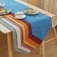 thumbnail image 3 of Namzi solid color linen simple long strip table flag tea flag cloth dining cabinet tea table flag desktop decoration (brown, 160 * 30cm), 3 of 4