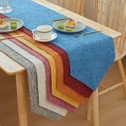 Zhuge Solid Color Linen Table Runner, Simple Long Strip Design - Versatile for Tea Tables, Dining Cabinets & Desktop Decoration, Elegant Table Accent Cloth (gray, 210*30cm)