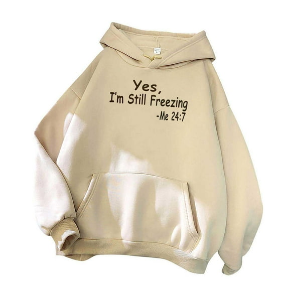 Lindreshi Hoodies for Women Sweatshirts Women's Fashion Casual Long Sleeve Print Hooded Pocket Sweatshirt Tops Blouse