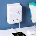 thumbnail image 4 of shyuyusa Widened Multi Function Socket Adapter, Overload Protection Power Strip for Office Household and Travel, Multi Device Plug In and Daily Power Distribution, 4 of 6