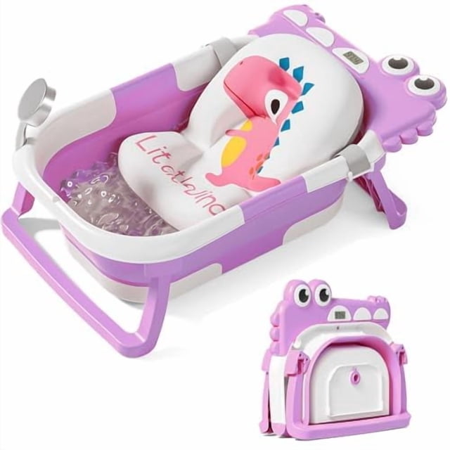 Bañera Plegable para Bebés TPN con Cojín y Termómetro
