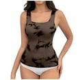thumbnail image 1 of Hauts Gainants Aguichant Sans Manches à Col en U Imprimé Mode Haute Élasticité Femmes Dames, 1 of 4
