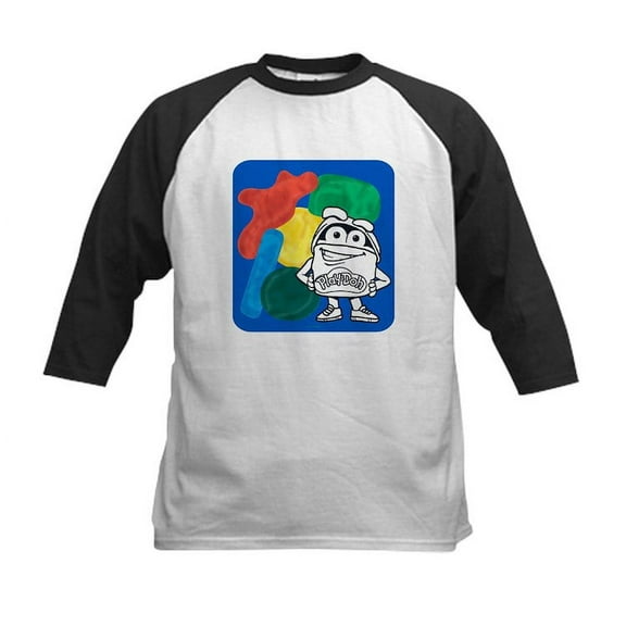 CafePress - Play Doh Can Splatter Baseball Jersey - Kids Cotton Baseball Jersey, 3/4 Sleeve Shirt