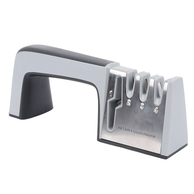 Manual Knife Sharpener,Knife Sharpener 4 in Knife Sharpener Knife Scissors Sharpener Striking Appearance