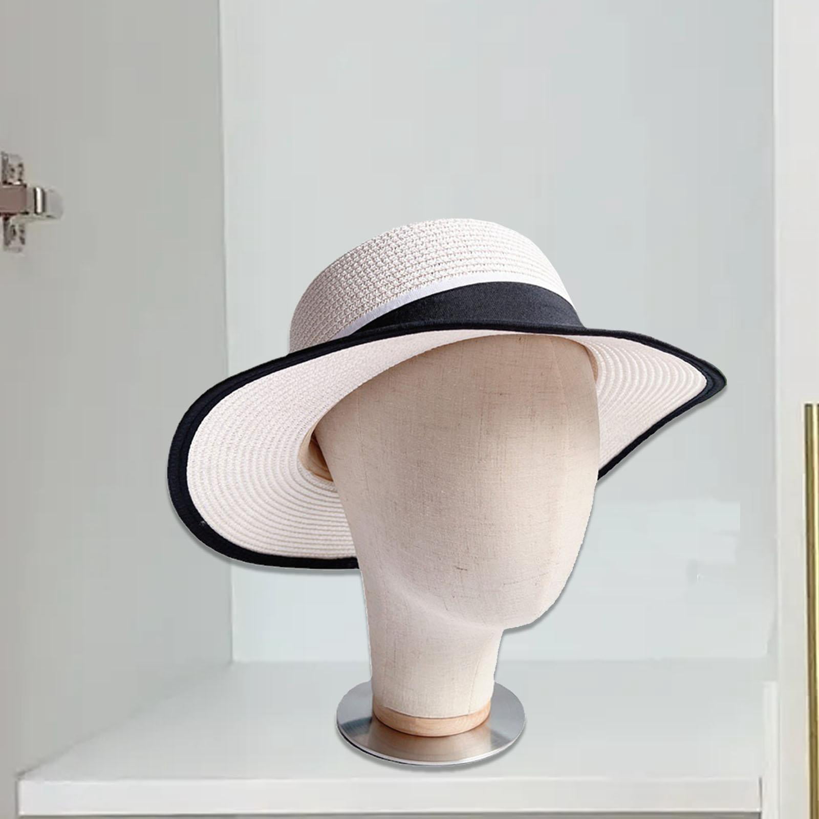 Stgfyxgs Cap Stand Hat Display Stand Multifunctional Mannequin Head Metal Base for Professional or Personal Use Accessories Practical Brushed Bottom