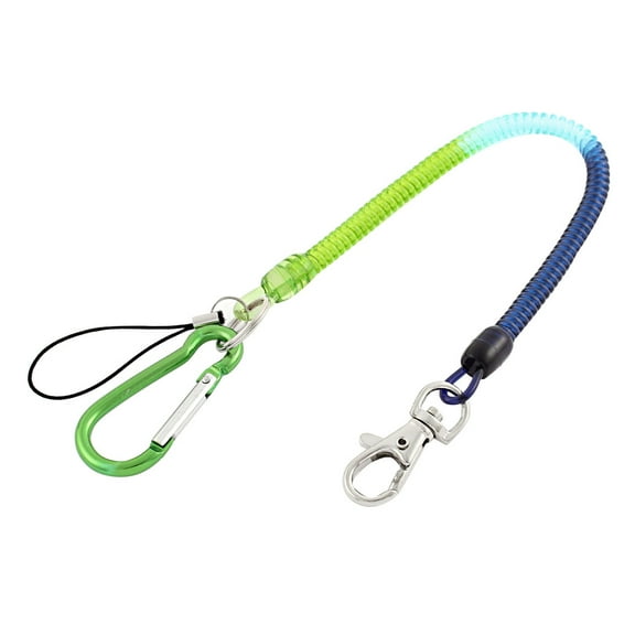 Unique Bargains Spiral Fishing Lanyard-Spring Keychain Coiled Cord with Lobster Clasp