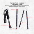 thumbnail image 4 of Naiovety 1 par de bastones de trekking de aleación de aluminio plegados plegables con bolsa de almacenamiento Bastones de senderismo Bloqueo rápido Escalada Negro Naiovety OD010366-02, 4 of 6