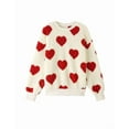 thumbnail image 5 of Sweaters for Women Valentine's Day Heart Printed Pullover Sweaters Warm Fuzzy Crewneck Sweaters Shermie, 5 of 6