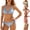 Pink, variant on Halter Bikini Sets for Women 2 Piece Striped Triangle Bikini Sets High Cut Side Tie Bathing Suit Pink
