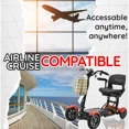 thumbnail image 6 of Dragon Mobile EX Compact 4-Wheel Mobility Scooter for Adults & Seniors with Foldable Wide Seat - Airline & Cruise Friendly - Matte Black, 6 of 10