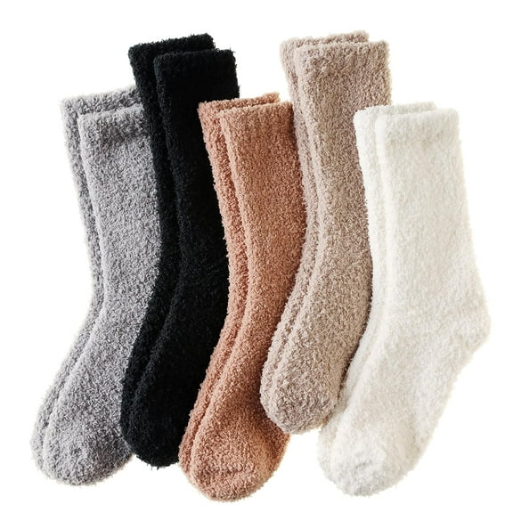 Holzlrgus Womens Fuzzy Socks Soft Cozy Fluffy Slipper Socks Winter Warm Plush Sleeping Christmas Socks