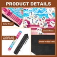 thumbnail image 3 of Mahjong Mat 31.5" x 31.5" Pink Arch Fountain Park Decorative Water Splash Non-Slip Noise Reduction American Mahjong Tiles Table Cover for Dominoes Poker Card Board Games Gift, 3 of 8