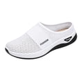 thumbnail image 6 of Rokment Women's Orthopedic Arch Support Clogs Walking Backless Sandals for Plantar Fasciitis Comfortable Breathable Mesh Tennis Non Slip Nursing Work Shoes White Size 8, 6 of 7