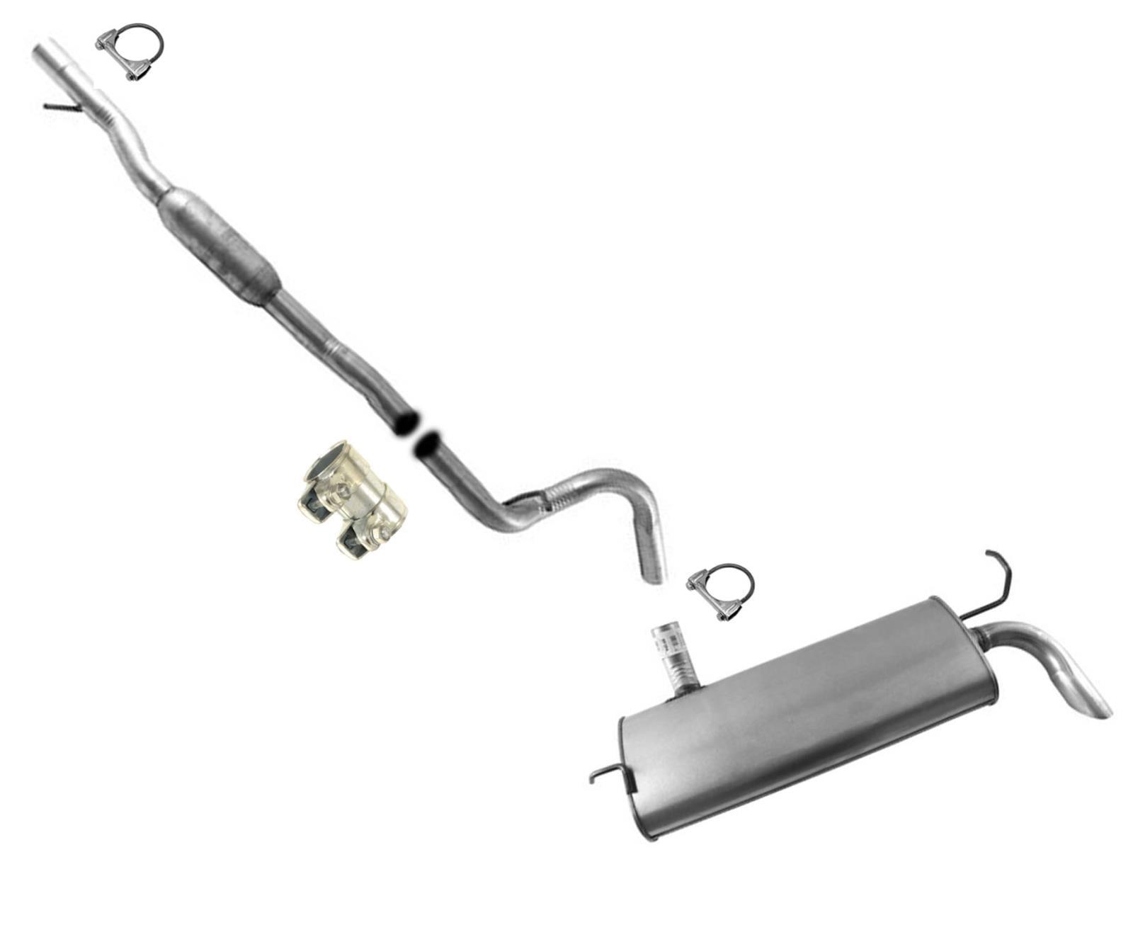 Exhaust Middle Resonator & Muffler For 20122017 Jeep Wrangler 3.6L 4