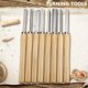 thumbnail image 3 of Juego de cinceles de torno para carpintería HSS, 8 Uds., juego de cinceles giratorios de madera, herramientas de torneado de madera dura, 3 of 5