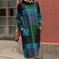 thumbnail image 1 of Qertyioot Mode Femme Rétro Imprimé Ample Mi-Long, 1 of 4