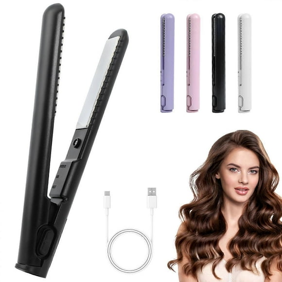 2025 New Mini 2-in-1 Curling Iron & Flat Iron, Travel Dual Purpose Hair Styler Curling Iron and Hair Straightener for All Hair Types