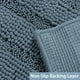 thumbnail image 3 of Bathroom Rug Extra Long Bathroom Rug Blue Chenille Bathroom Rug Non-slip Furry Bathroom Mat Furry Shower Mat, Soft and Comfortable, Super Absorbent, Washable Rug, 47 x 17 Inch, Gray Blue, 3 of 4
