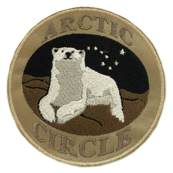 Arctic Circle Polar Bear Embroidered Patch Iron/Sew-On Applique Travel Souvenir