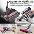 thumbnail image 4 of V6V7V8  Battery Adapter for Dyson V6 V7 V8,for Craftsman 20V V20 Lithium Battery Work for Dyson SV04 SV03 VTC4 DC59 DC58 DC62 SV09 for V6 Animal Motorhead V6 Slim Cordless Vacuum Battery Replacement, 4 of 5