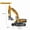 Medium Yellow, variant on Excavator Classic Alloy+Plastic Diecast Toys Model Engineering Sound Light Pull Back Construction Collection Gifts For Children