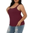 thumbnail image 6 of Charmo Womens Plus Size Cotton Tank Tops with Shelf Bra Adjustable Wider Strap Camisole Basic Undershirts 1X-5X, 6 of 9
