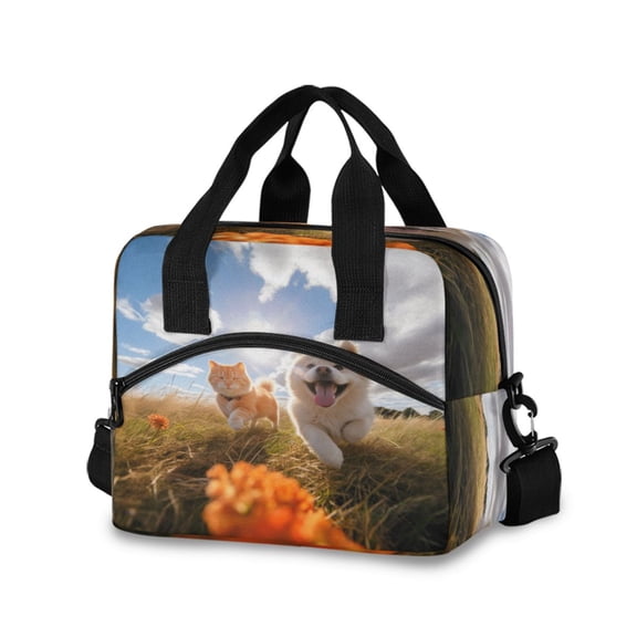 joogoo Dog and Cat Insulated Lunch Bags Reusable Cooler Box with Shoulder Strap