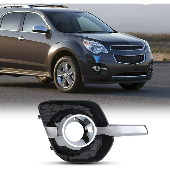 1PC Fog Light Bezel Compatible with 2010 2011 2012 2013 2014 2015 Chevy Equinox,Fog Lamp Bezel Cover with Chrome Trim Passenger Side