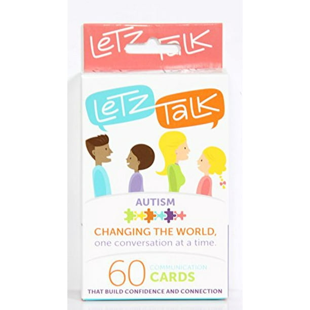 Letz Talk Conversation Cards for Kids with Autism or Aspergers Learning Education Toys Communication Flash Cards Build Confidence Self Esteem