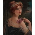 thumbnail image 3 of Emile Vernon 12x14 Black Modern Framed Museum Art Print Titled - Young Woman with a Sprig of Lilac, 3 of 5
