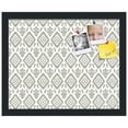 thumbnail image 2 of PinPix 16x13 Custom Cork Bulletin Board Ikat Vintage Pewter Poster Board Has a Fabric Style Canvas Finish, Framed in Ikat Vintage Pewter, by ArtToFrames (PinPix-1599), 2 of 5