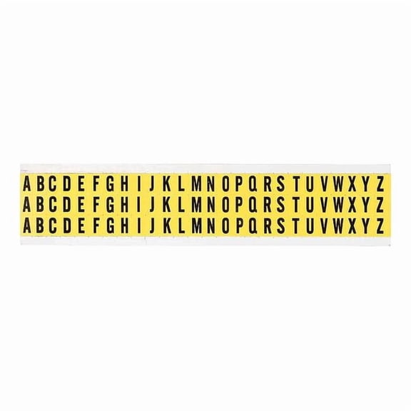 Brady Letter Label,A Thru Z,1/2in.Hx11/32in.W 34138