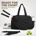thumbnail image 6 of Women’s Tennis Tote Bag – 3-in-1 Crossbody Tennis Bag for 2 Rackets w/ Shoe Compartment & Wet Bag, Gym & Pickleball, 6 of 9