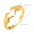 thumbnail image 2 of Golden Alloy Index Finger Ring for Decoration Durable Classic Look Bright Color One Size Fits All, 2 of 8