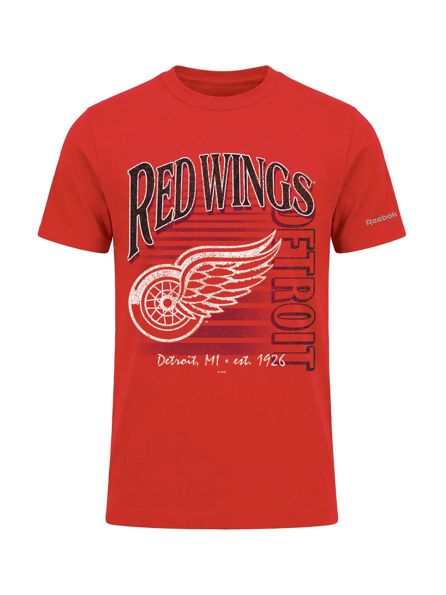 Detroit Red Wings Reebok Mens Crew Neck Short Sleeve T-Shirt