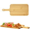 Tabla de cortar de bambú con asa | Tabla multiusos para cortar y servir pizza, pan, queso, embutidos, frutas y verduras | Ecológica, fácil de sujetar, disponible en 3 tamaños