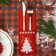 thumbnail image 3 of Bolsa de vajilla Bewildely 4 unids/set Árbol de Navidad Rojo, 3 of 6