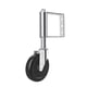 thumbnail image 4 of Rueda para puerta de cerca con giro de 360 ​​grados que evita que la puerta se arrastre para cercas de metal Plata de 4 pulgadas., 4 of 9