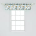 thumbnail image 2 of Spring Window Valance, Blooming Petals Pastel Color Palette Branches of the Burgeoning Flowers, Curtain Valance for Kitchen Bedroom with Rod Pocket, 54" X 18", Soft Blue Fawn Peach, by Ambesonne, 2 of 2