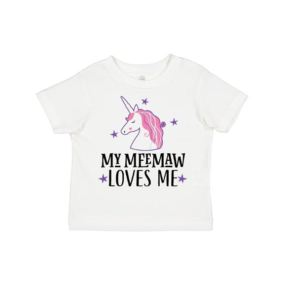 Inktastic My Meemaw Loves Me Unicorn Girls Toddler T-Shirt