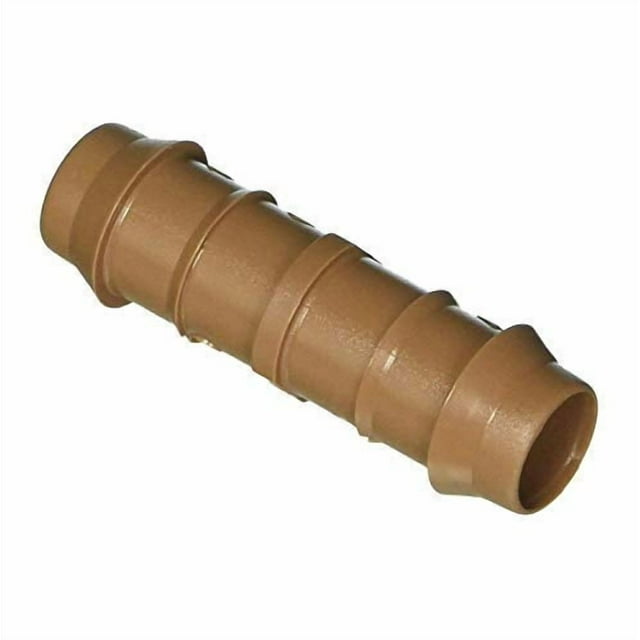 USA MADE - 10-PACK - 1/2" Inch Drip Irrigation Connectors, Barbed Coupling Fitting, Fits 17mm, 600" ID Drip Tubing